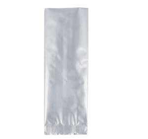 Torebka fałda boczna - gusset - 100g - srebrna - 100 szt