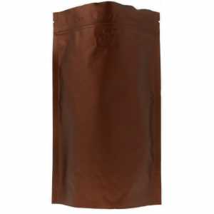 Doypack brązowy matowy z wentylem 1kg - opakowanie 100 szt.