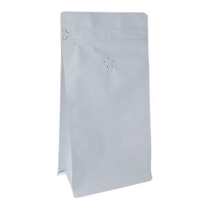 Torebka Flat Bottom 500g + wentyl - Biała - 100 szt.