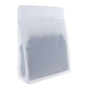 Torebka Flat Bottom Recykling 250g - Biała (White) - 100 szt.