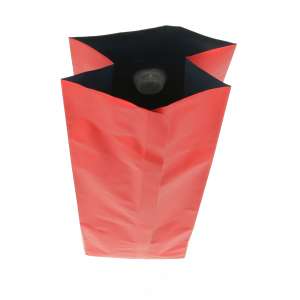 Torebki czerwone gusset+ wentyl 500g - opakowanie 100szt