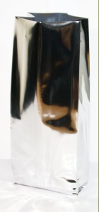 Torebka fałda boczna - gusset - 50g - srebrna metalizowana - 100 szt [4264]